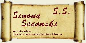 Simona Sečanski vizit kartica